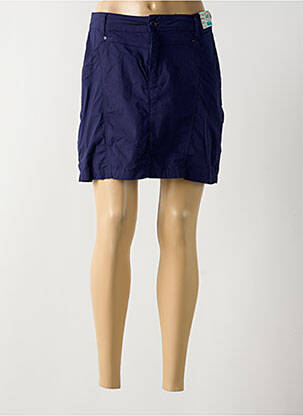Jupe courte poches bleu QUATRE VINGT JOURS femme