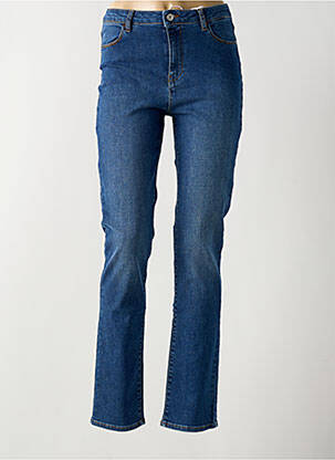 Jeans coupe droite taille haute taille haute bleu KANOPE femme