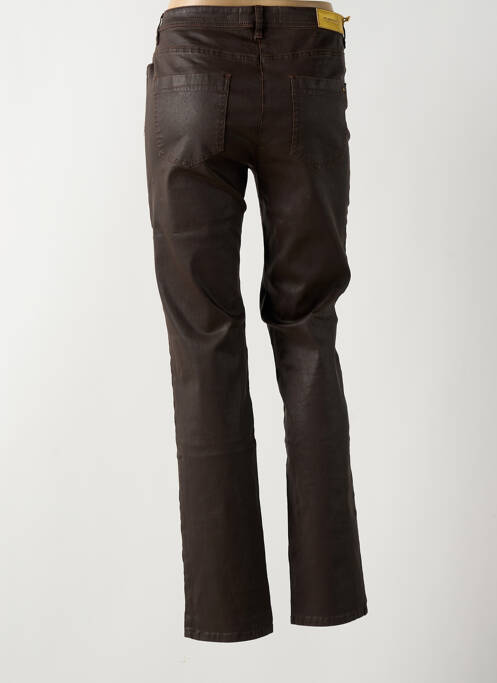 Pantalon slim tissage enduit taille normale marron COUTURIST femme