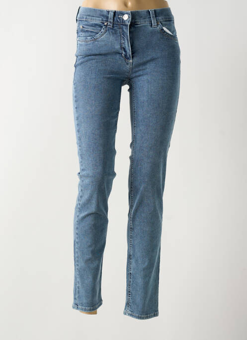 Jeans coupe slim stretch taille normale bleu ANNA MONTANA femme