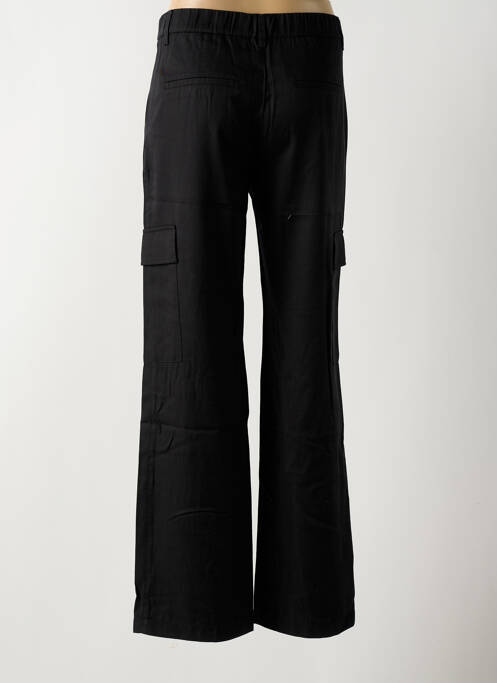 Pantalon cargo taille élastique taille haute noir ANNA MONTANA femme