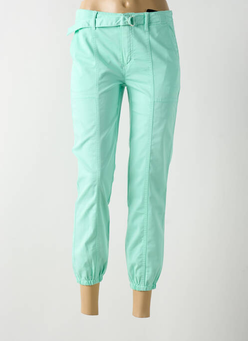 Pantalon 7/8 stretch taille normale vert ANNA MONTANA femme