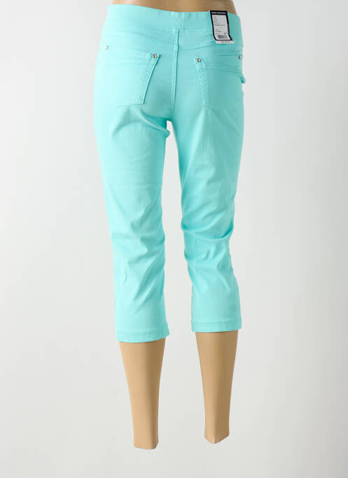 Corsaire tissage denim taille haute bleu ANNA MONTANA femme
