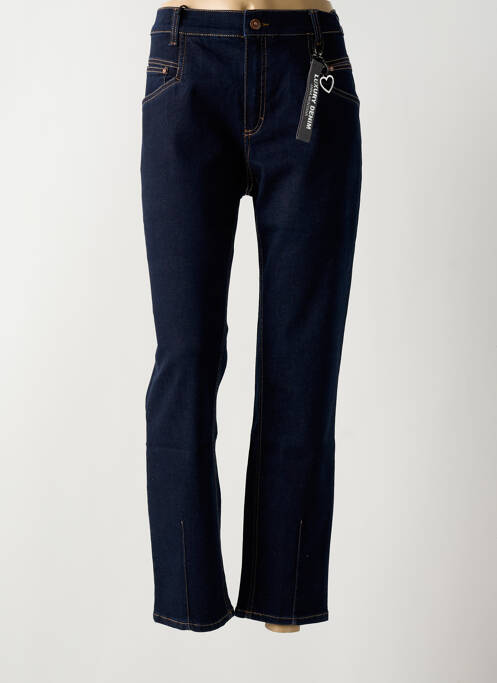 Jeans coupe droite bleu ANNA MONTANA pour femme