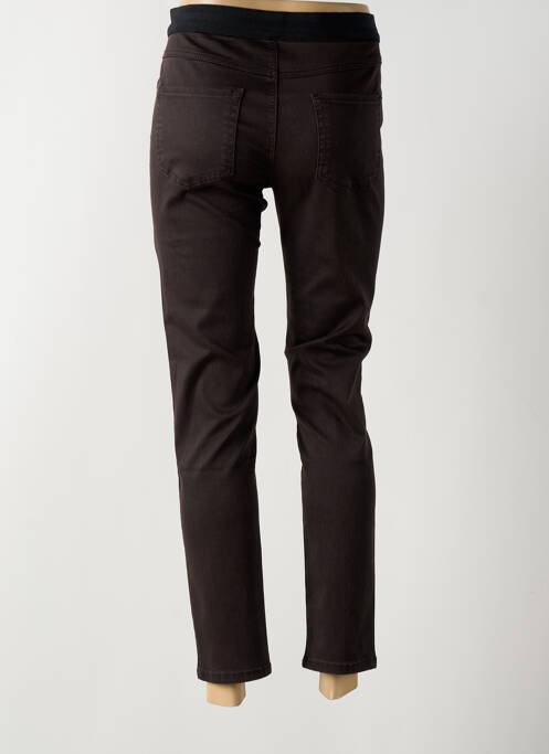 Jeans coupe slim marron ANNA MONTANA pour femme