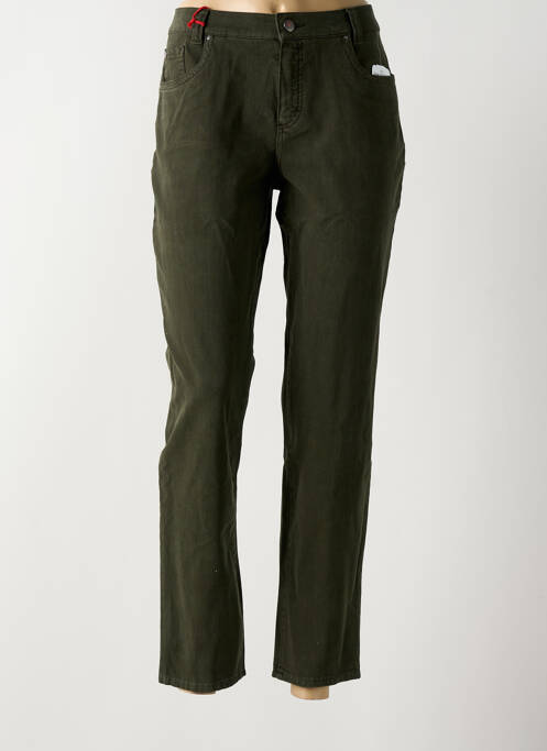Jeans coupe slim vert ANNA MONTANA pour femme