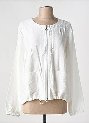 Veste casual col rond blanc JOY OF LIFE femme