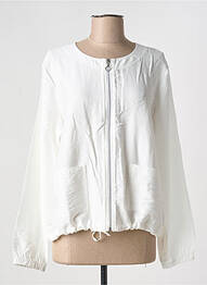 Veste casual col rond blanc JOY OF LIFE femme