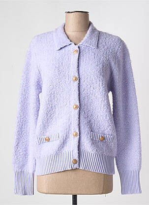 Gilet manches longues coupe cintrée violet JOY OF LIFE femme