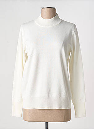 Pull coupe cintrée manches longues blanc MICHA femme