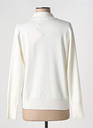 Pull coupe cintrée manches longues blanc MICHA femme