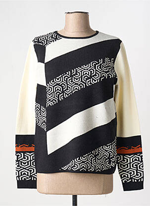 Pull coupe droite manches longues noir TELMAIL femme