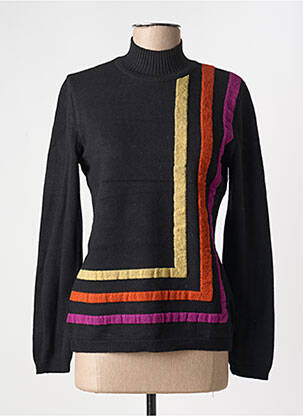 Pull coupe cintrée manches longues noir TELMAIL femme