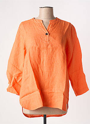 Blouse col rond manches longues orange JOY OF LIFE femme