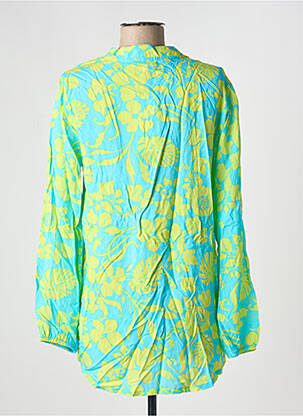 Blouse tissage popeline manches longues bleu JOY OF LIFE femme