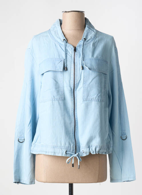 Veste casual fermeture zippée sur le devant bleu BARBARA LEBEK femme