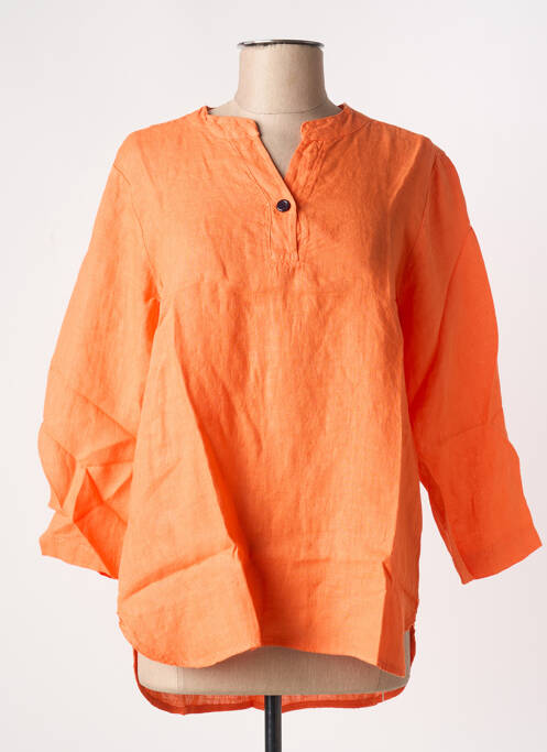 Blouse col rond manches longues orange JOY OF LIFE femme