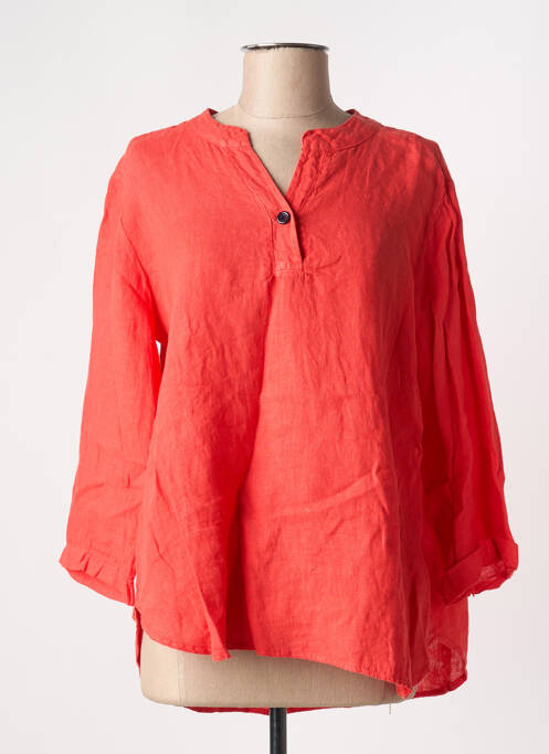 Blouse col rond manches longues rouge JOY OF LIFE femme