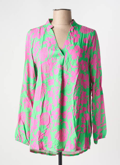 Blouse imprimé fleurs manches longues vert JOY OF LIFE femme