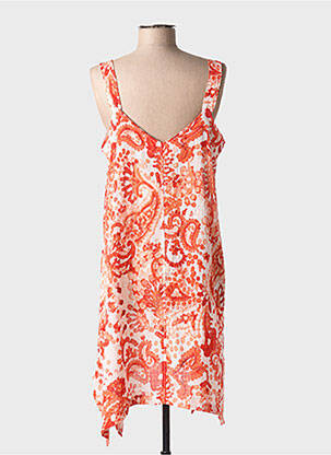 Robe mi-longue coupe fluide sans manche orange G!OZE femme