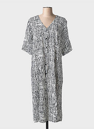 Robe mi-longue manches courtes manches courtes noir MICHA femme