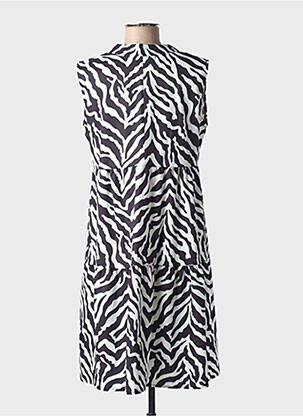 Robe mi-longue manches courtes manches courtes noir NARA femme