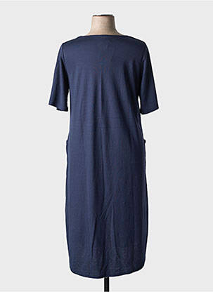 Robe mi-longue manches courtes manches courtes bleu G!OZE femme