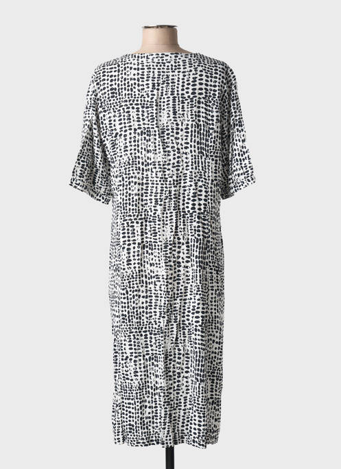 Robe mi-longue manches courtes manches courtes noir MICHA femme