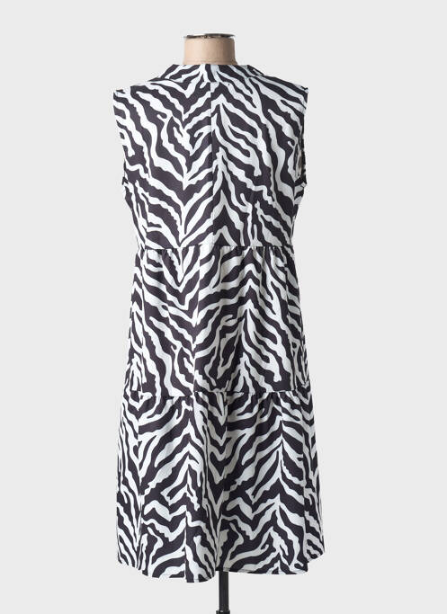 Robe mi-longue manches courtes manches courtes noir NARA femme