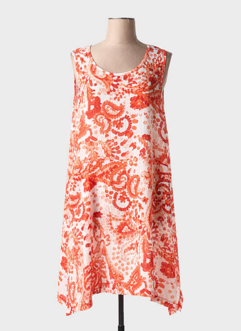 Tunique sans manche tissage crêpe orange G!OZE femme