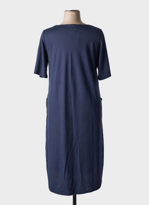 Robe mi-longue manches courtes manches courtes bleu G!OZE femme