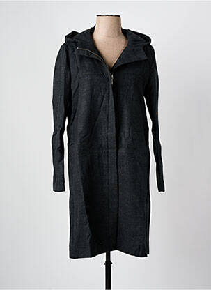 Manteau long a capuche a capuche gris ARELINE femme