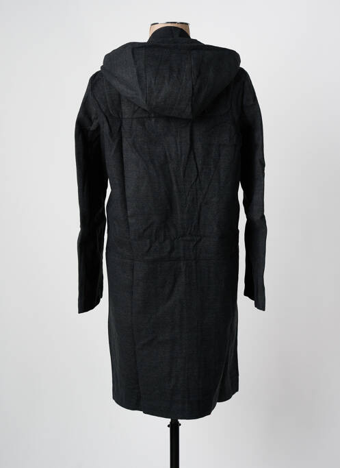 Manteau long a capuche a capuche gris ARELINE femme