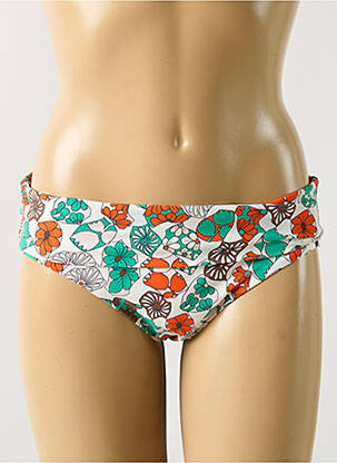 Bas de maillot de bain imprimé fleurs culotte vert PASSIONATA femme