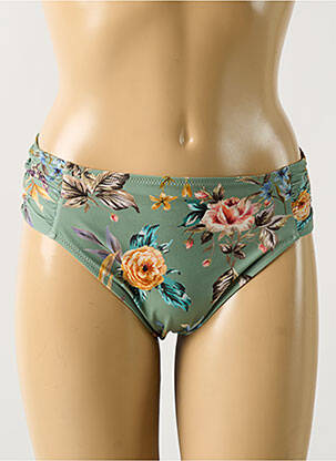 Bas de maillot de bain imprimé fleurs culotte vert WATERCULT femme