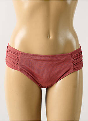 Bas de maillot de bain effet matière satinée culotte rose WATERCULT femme