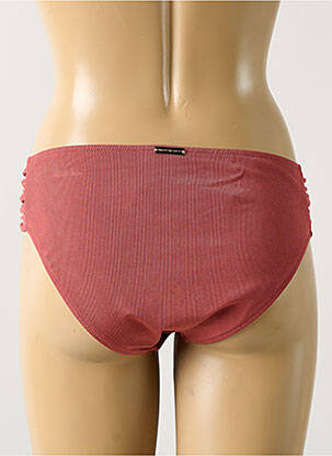 Bas de maillot de bain effet matière satinée culotte rose WATERCULT femme
