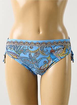 Bas de maillot de bain imprimé fantaisie culotte bleu MARYAN MEHLHORN femme