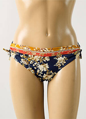 Bas de maillot de bain imprimé fleurs culotte bleu WATERCULT femme