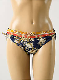Bas de maillot de bain imprimé fleurs culotte bleu WATERCULT femme