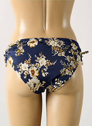 Bas de maillot de bain imprimé fleurs culotte bleu WATERCULT femme