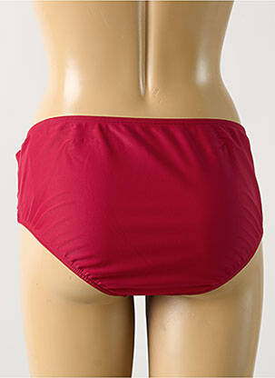 Bas de maillot de bain effet matière satinée culotte rouge LAURA BY JANINE ROBIN femme
