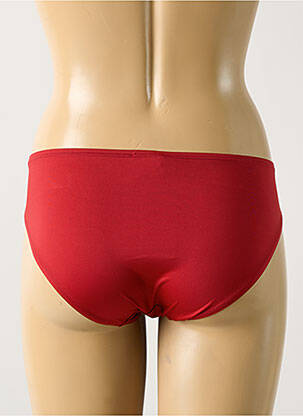 Bas de maillot de bain effet matière satinée culotte rouge LE BOURGET femme