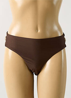 Bas de maillot de bain stretch culotte marron HATEIA femme