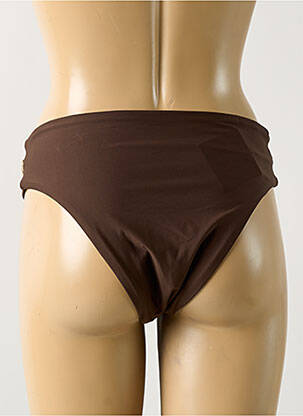 Bas de maillot de bain stretch culotte marron HATEIA femme