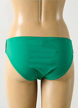 Bas de maillot de bain effet matière satinée culotte vert HATEIA femme