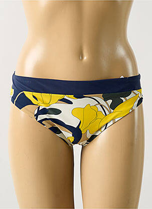Bas de maillot de bain imprimé fleurs culotte bleu CHANTELLE femme