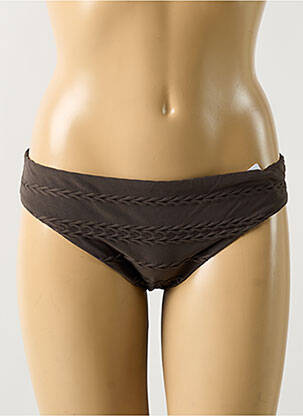 Bas de maillot de bain stretch culotte marron CHANTELLE femme