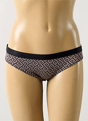 Bas de maillot de bain tissage satiné culotte noir LE BOURGET femme