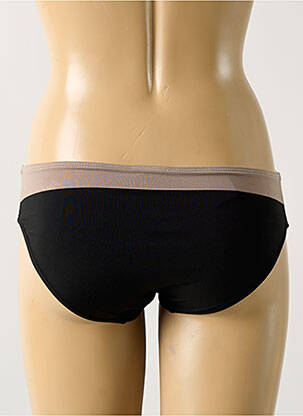 Bas de maillot de bain effet matière satinée culotte noir LE BOURGET femme